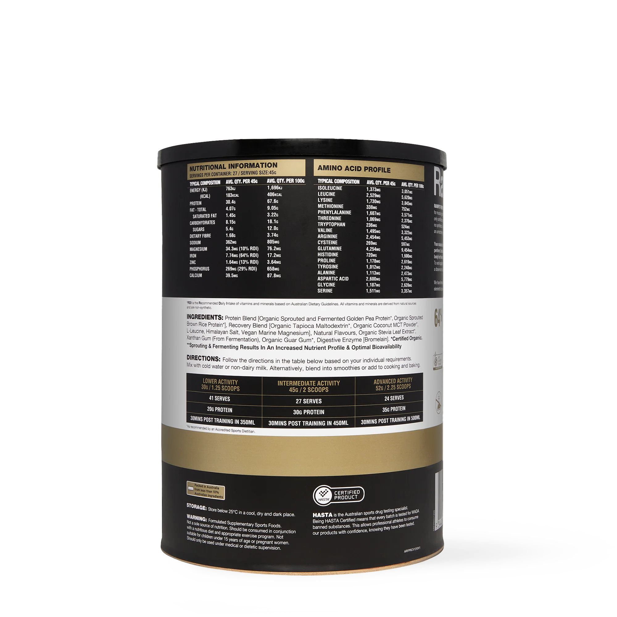 RawFIT Plant Protein Perform & Recovery Creamy Vanilla - Image 4